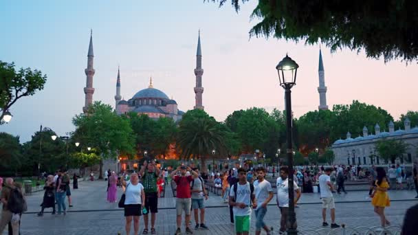 Istanbul Turkiet Maj 2022 Sultanahmet Moskén Eller Blå Moskén Gamla — Stockvideo