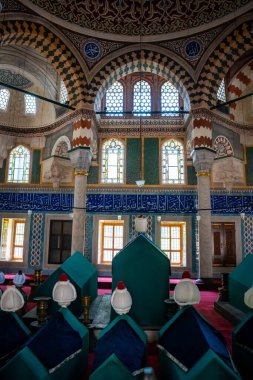 Sultan 2. Selim 'in 16. yüzyıldan kalma mezarı Ayasofia' nın yanındaki Sultanlar 'ın avlusunda, ya da İstanbul, Türkiye' deki Ayasofya 'nın yanındaki Hagia Sofya' da. kalite fotoğraf
