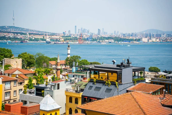 Vista Sui Tetti Della Città Vecchia Mare All Alba Istanbul — Foto Stock