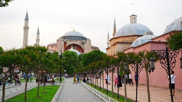Istanbul Türkei Mai 2022 Sophia Kathedrale Und Der Nähe Des — Stockvideo