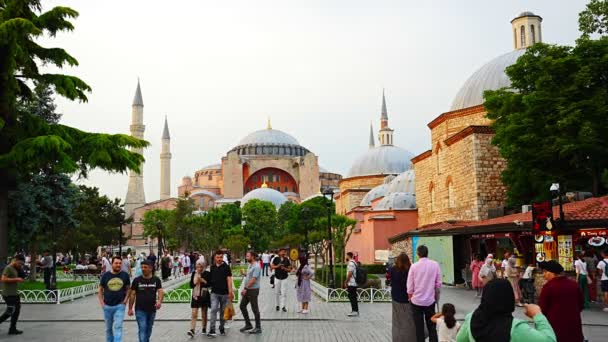 Stambuł Turcja Maja 2022 Katedra Zofii Okolice Parku Starym Mieście — Wideo stockowe