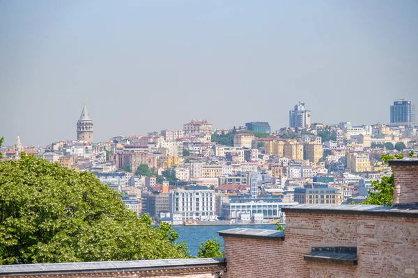 Vue Panoramique Côté Asiatique Côté Anatolien Istanbul Compris Les Quartiers — Photo