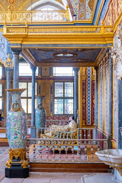 Interior Del Palacio Topkapi Detalle Decoración Del Castillo Estambul Turquía — Foto de Stock
