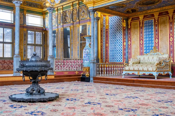 Interior Del Palacio Topkapi Detalle Decoración Del Castillo Estambul Turquía — Foto de Stock