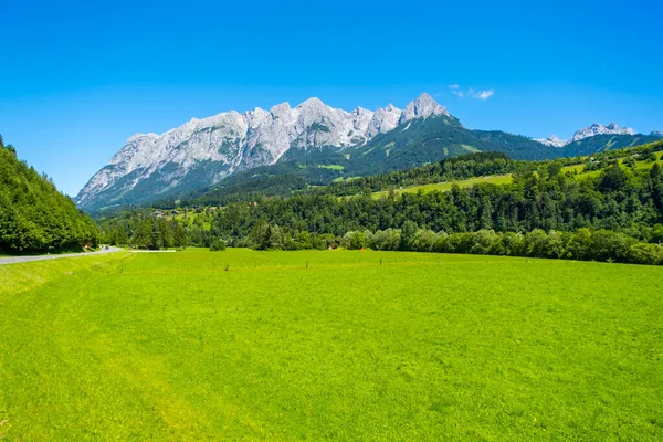 Panorama Beautiful Countryside Mountain Background Area Dolomites Italy High Quality — Stok fotoğraf