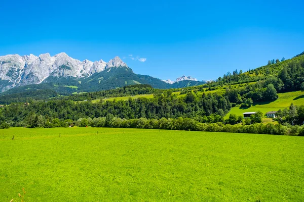 Panorama Beautiful Countryside Mountain Background Area Dolomites Italy High Quality — Stok fotoğraf