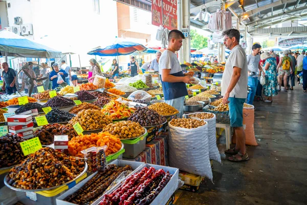 Antalya Türkei September 2022 Menschen Auf Dem Lokalen Traditionellen Markt — Stockfoto