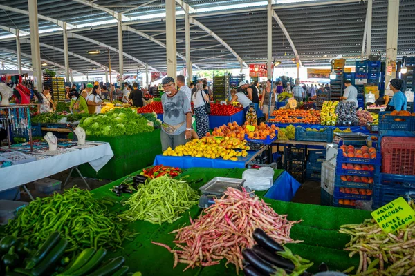 Анталья Турция Сентября 2022 Года Люди Местном Традиционном Рынке Коньяалты — стоковое фото