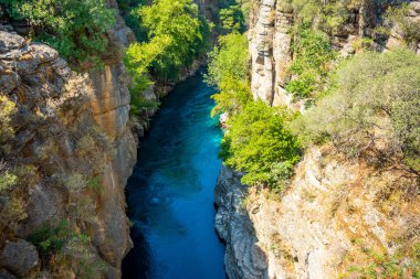 Antalya Manavgat 'taki Koprulu Kanyonu Ulusal Parkı. - Evet. Yüksek kalite fotoğraf
