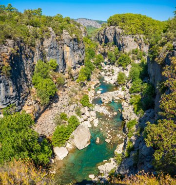 Antalya Manavgat 'taki Koprulu Kanyonu Ulusal Parkı. - Evet. Yüksek kalite fotoğraf