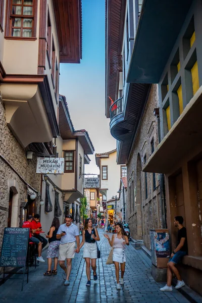Antalya Turquie Septembre 2022 Personnes Marchant Dans Rue Dans Partie — Photo