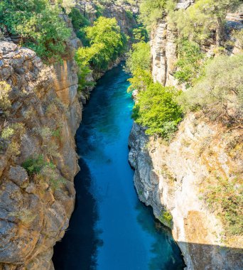 Antalya Manavgat 'taki Koprulu Kanyonu Ulusal Parkı. - Evet. Yüksek kalite fotoğraf