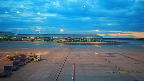 Прага Чехія Жовтня 2022 Празький Аеропорт Імені Вацлава Гавела Працівники — стокове відео
