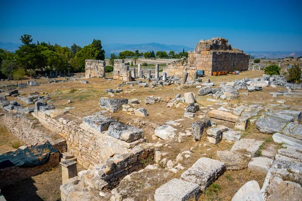 Hierapolis Turcja Września 2022 Ruiny Starożytnego Miasta Hierapolis Pamukkale Turcja — Zdjęcie stockowe