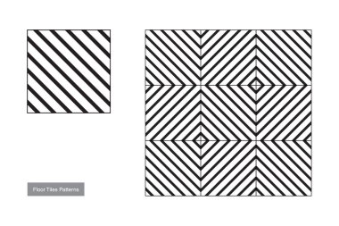 Döşeme kiremitleri pürüzsüz. Vektör deseni