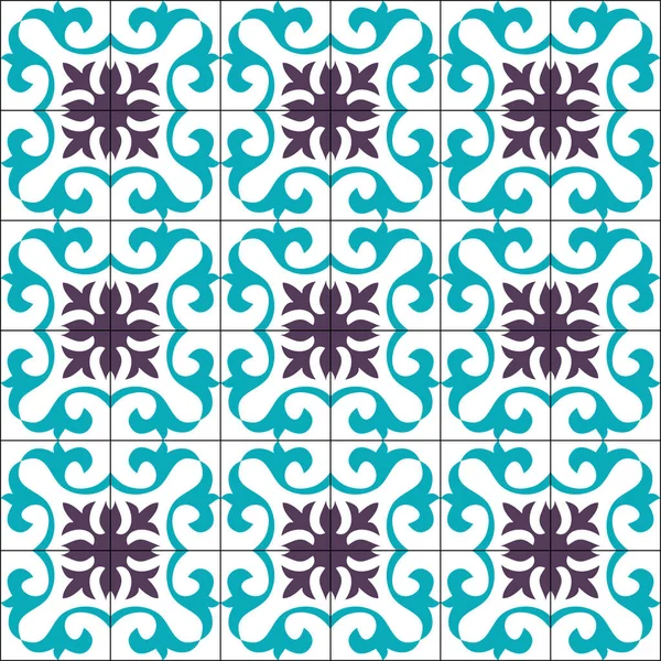 Carreaux Sol Motif Sans Couture Modèle Vectoriel — Image vectorielle