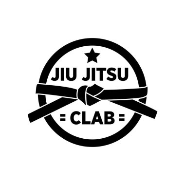 Jiu Jitsu logo dojosunun Görüntü Vektörü Grafiği