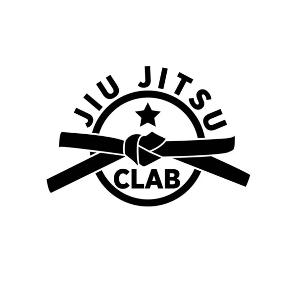Ilustracja Grafika Wektorowa Logo Jiu Jitsu Dojo — Wektor stockowy