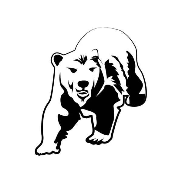 Ilustracja Wektor Grafika Projektu Logo Niedźwiedzia Polarnego — Wektor stockowy