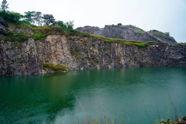 Pond formed in a given up quarry in Western Ghats