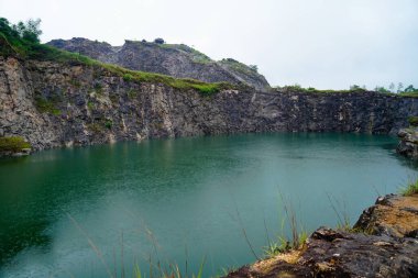 Pond formed in a given up quarry in Western Ghats