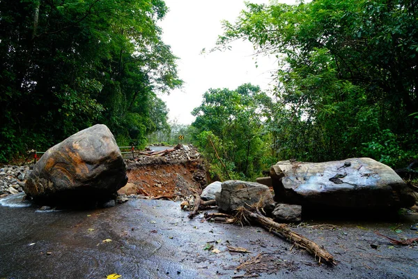 Heavy Landslides Happened Nedumpoyil Ghat Kerala August 2022 — Photo