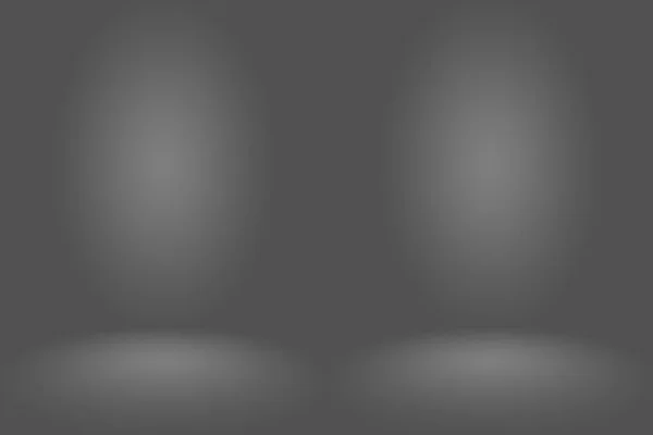 Astratto Vuoto Bianco scuro Grigio gradiente con illuminazione a vignetta solido nero Studio parete e sfondo del pavimento ben utilizzare come sfondo. Sfondo stanza bianca vuota con spazio per il testo e l'immagine — Foto Stock