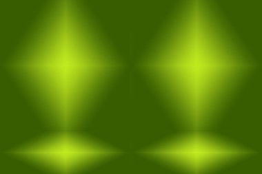 Metnin ve resmin için alanı olan yeşil eğimli soyut arkaplan boş oda.