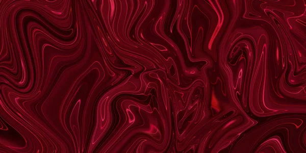 Kreatív absztrakt vegyes piros színű festés márvány folyékony hatással, panoráma — Stock Fotó