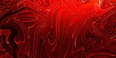 Mermer sıvı efektli yaratıcı soyut karışık kırmızı boya, panorama