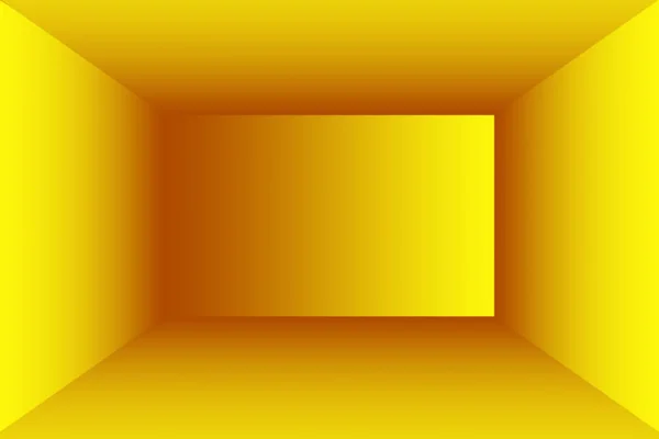 Sólido abstracto de resplandeciente gradiente amarillo estudio pared habitación fondo. —  Fotos de Stock