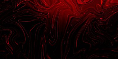 Mermer sıvı efektli yaratıcı soyut karışık kırmızı boya, panorama
