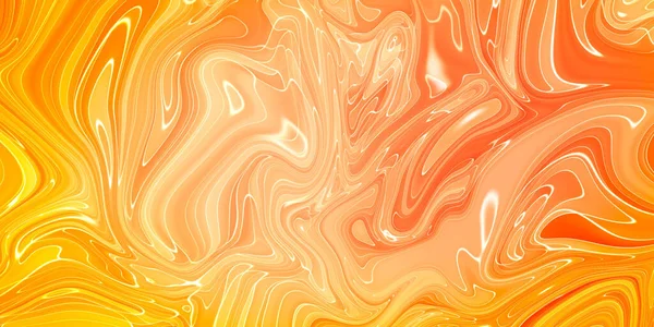 抽象橙色油漆背景。带大理石图案的丙烯酸纹理 — 图库照片