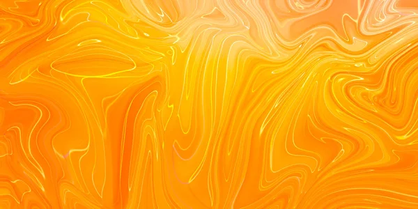 Fondo de pintura naranja abstracta. Textura acrílica con patrón de mármol — Foto de Stock