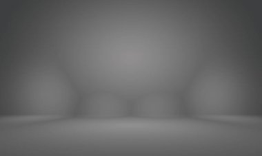 Soyut lüks bulanık koyu gri ve siyah gradyan. Ürünlerinizi sergilemek için arka plan stüdyo duvarı olarak kullanılır..