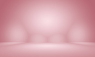Soyut boş açık pembe stüdyo odası arka planı, ürün gösterimi, afiş, şablon için montaj olarak kullan.