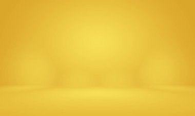 Soyut Lüks Altın Gradyan Stüdyo Duvarı. Arka plan, düzen, afiş ve ürün sunumu olarak kullanılabilir..