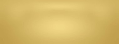 Soyut Lüks Altın Gradyan Stüdyo Duvarı. Arka plan, düzen, afiş ve ürün sunumu olarak kullanılabilir..