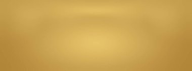 Soyut Lüks Altın Gradyan Stüdyo Duvarı. Arka plan, düzen, afiş ve ürün sunumu olarak kullanılabilir..