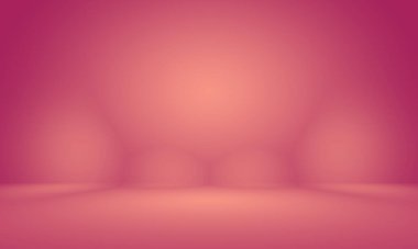 Soyut boş açık pembe stüdyo odası arka planı, ürün gösterimi, afiş, şablon için montaj olarak kullan.