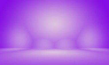 Stüdyo Arkaplan Konsepti - ürün için soyut boş ışık gradyanı mor stüdyo odası arka planı.