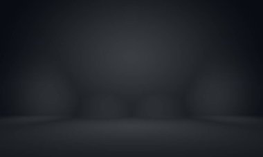 Soyut lüks bulanık koyu gri ve siyah gradyan. Ürünlerinizi sergilemek için arka plan stüdyo duvarı olarak kullanılır..