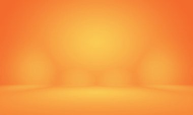 Soyut pürüzsüz Turuncu arkaplan tasarımı, stüdyo, oda, web şablonu, düz daire eğimli iş raporu