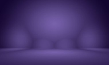 Stüdyo Arkaplan Konsepti - ürün için soyut boş ışık gradyanı mor stüdyo odası arka planı.