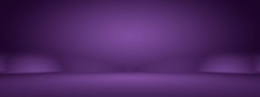 Stüdyo Arkaplan Konsepti - ürün için soyut boş ışık gradyanı mor stüdyo odası arka planı.