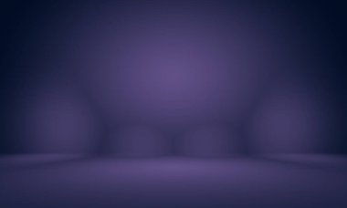 Stüdyo Arkaplan Konsepti - ürün için soyut boş ışık gradyanı mor stüdyo odası arka planı.