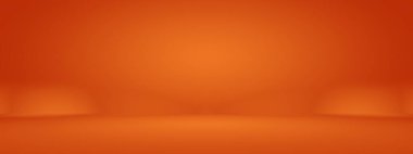 Soyut pürüzsüz Turuncu arkaplan tasarımı, stüdyo, oda, web şablonu, düz daire eğimli iş raporu