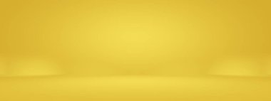 Soyut Lüks Altın Gradyan Stüdyo Duvarı. Arka plan, düzen, afiş ve ürün sunumu olarak kullanılabilir..