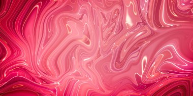 Mermer sıvı efektli yaratıcı soyut karışık kırmızı boya, panorama