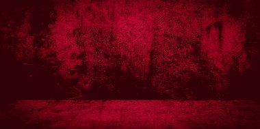 Eski duvar dokusu çimento kırmızı arkaplan soyut koyu renk tasarımı beyaz eğimli arkaplan ile aydınlıktır.